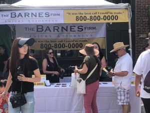 The Barnes Firm Fiestas Patrias Booth